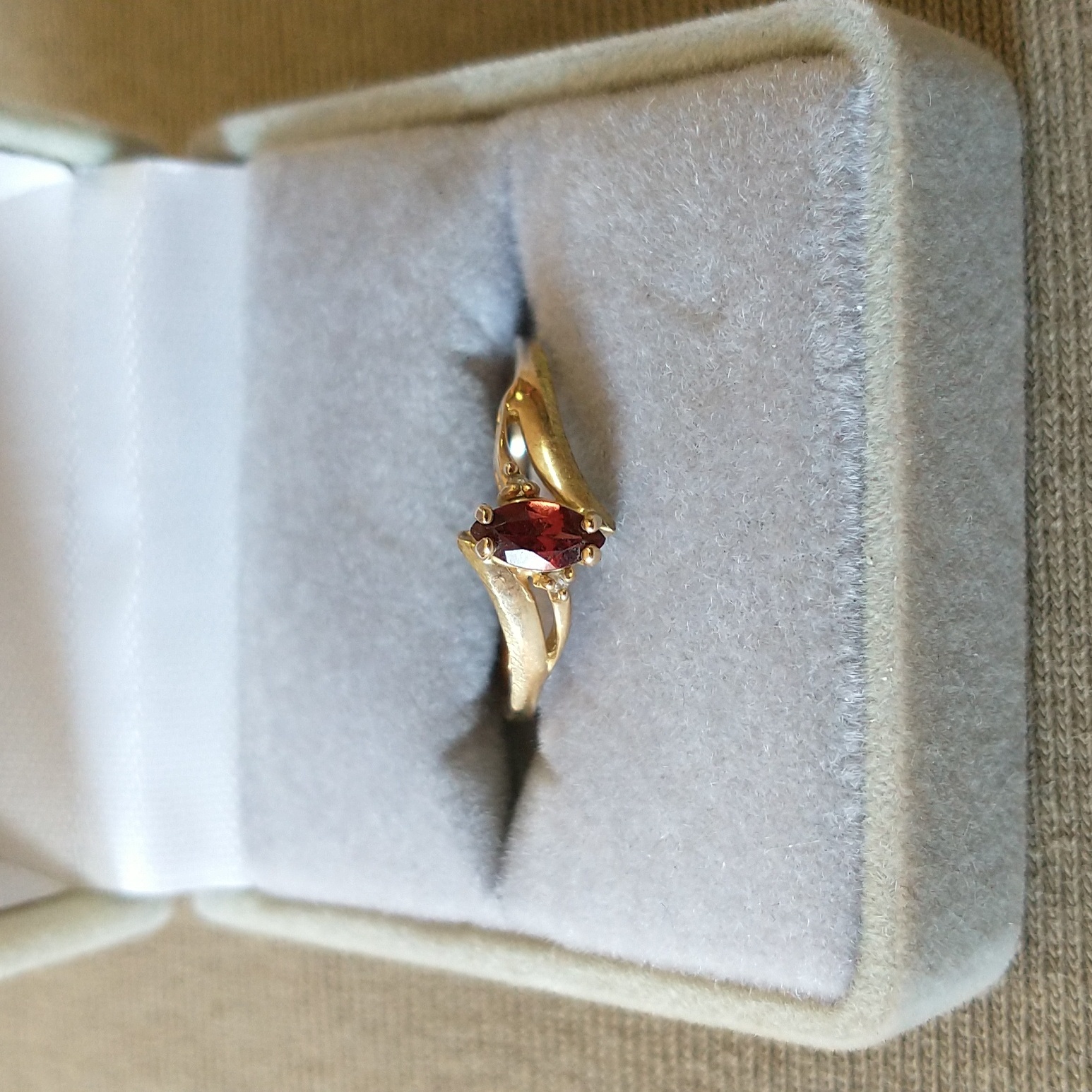 10k Gold January Birthstone Ring